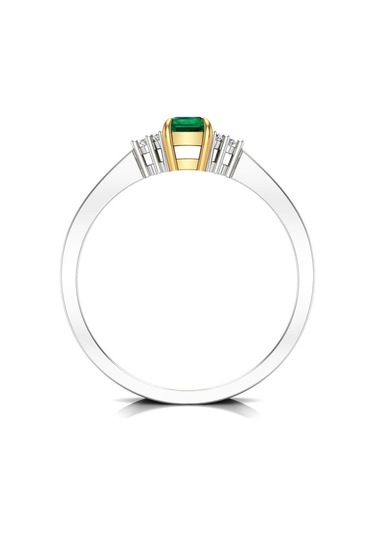 0,50 Karat Pırlantalı Zümrüt Yüzük (464656875)