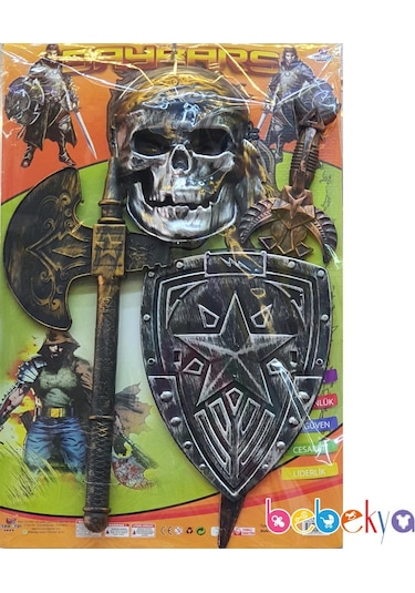 Oyuncak Viking Seti Baltalı Kılıç Kalkan Seti Korsan Baybars Oyun