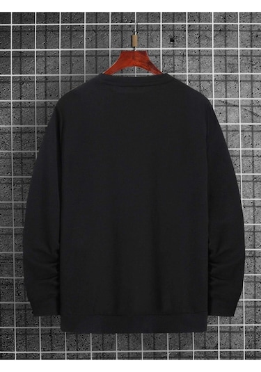 Erkek Siyah Tokyo Baskılı Oversize Sweatshirt Siyah