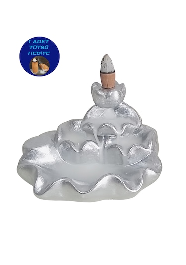 Geri Akışlı Üç Kat Şelale Tütsülük Gümüş Rengi