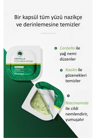 Bioaqua Centella Asiatica Arındırıcı Nemlendirici Puding Maske 8'li