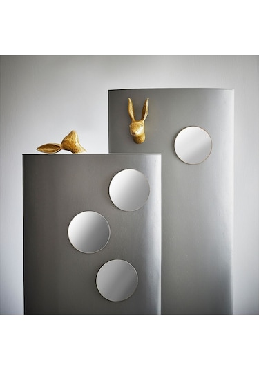 Duvar Aynası, Gri, 20 Cm Gri