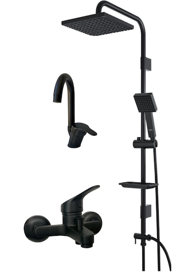 Armour Armatür Siyah Batarya Seti 3 Lü Set Siyah