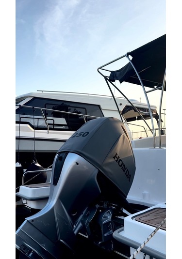 Tekne Motor Kılıfı Dıştan Takma Marin Deri Honda 250 Hp