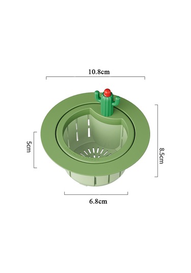 Suntek Kaktüs Lavabo Süzgeci Sağlam Yedek Takması Yeşil