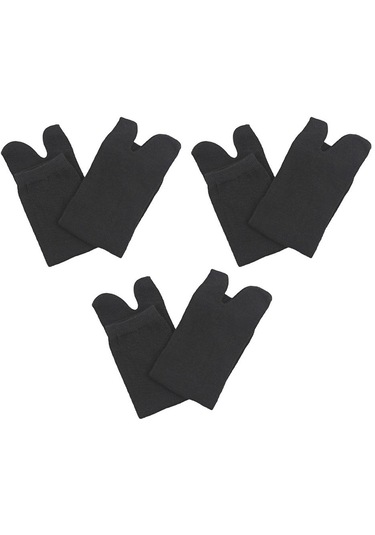 Homyl 3 Çift Elastik Pamuk Tabi Çorap 2 Parmak Arası Terlik