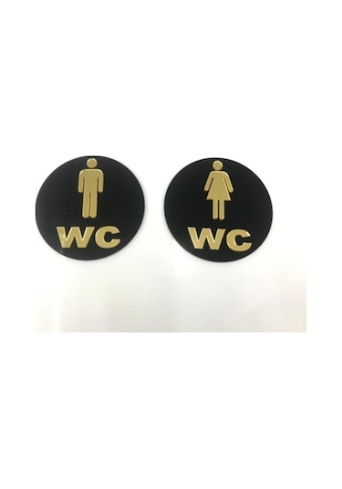 Appcity Bay Bayan 3 Boyutlu Wc Kapı Yönlendirme Levhası 10Cmx10Cm