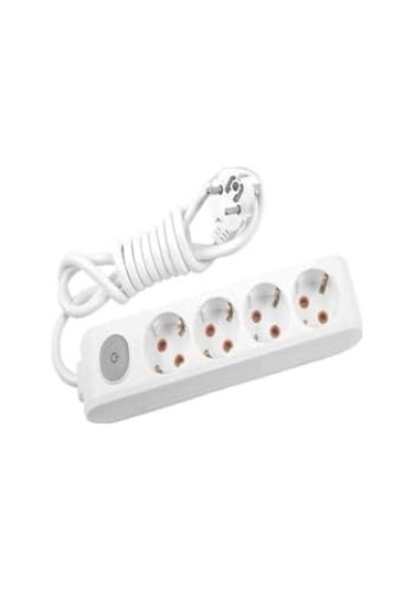 Multi-let Dörtlü Priz Anahtarlı Topraklı Kablolu Çocuk Korumalı 2 Mt 1