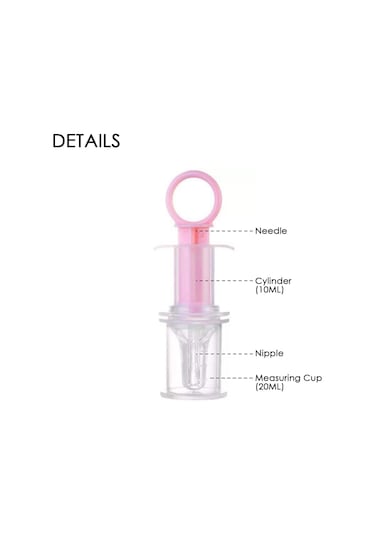 Springsun Bebek İlaç Şırıngası - Yumuşak Silikon Emzikli, 10ml Kapasiteli, Doğru Dozaj İçin Dereceli