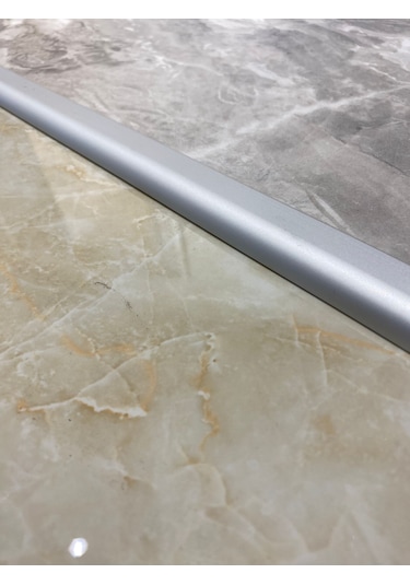 Alüminyum Oval U 8 Mm Parke Bitim Profil Çıtası 90 Cm