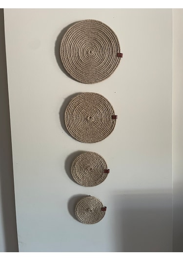 Bohem Ve Afrikan Tarzı Duvar Dekoru Halat Ip Etnik Tarz 4lü Set 04