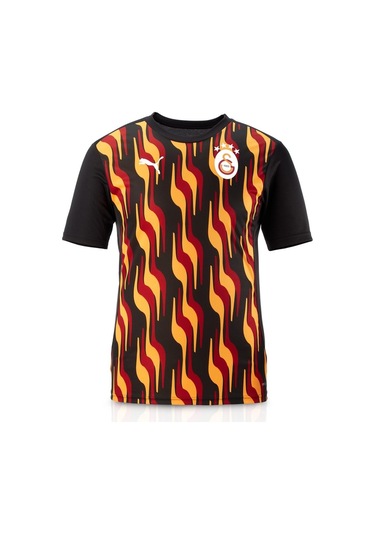 Galatasaray Lisanslı Sıfır Yaka Siyah Antrenman T-shirt + Bileklik Set Hediyelik Ahşap Kutulu Kırmızı - Gri