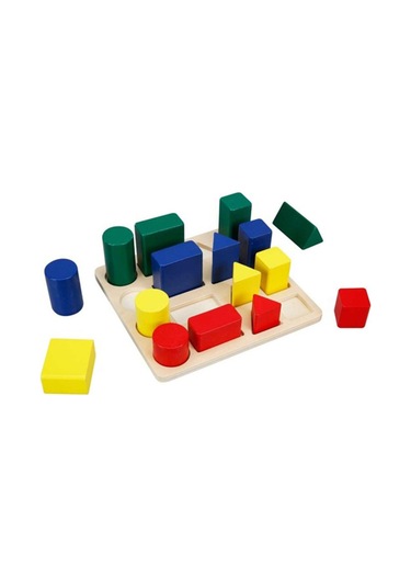 Wood Ahşap Geometrik Şekiller Büyükten Küçüge Sıralama Oyunu