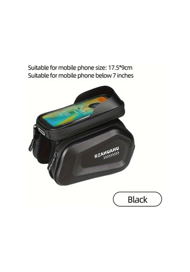 Willowhaven Black 7 İnch Bisiklet Ön Çanta Telefon Tutucu Dokunmatik Ekran Bisiklet Aksesuarı Ahşap