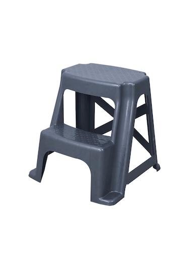 Mandella Sağlam Plastik Basamaklı Tabure Metalize