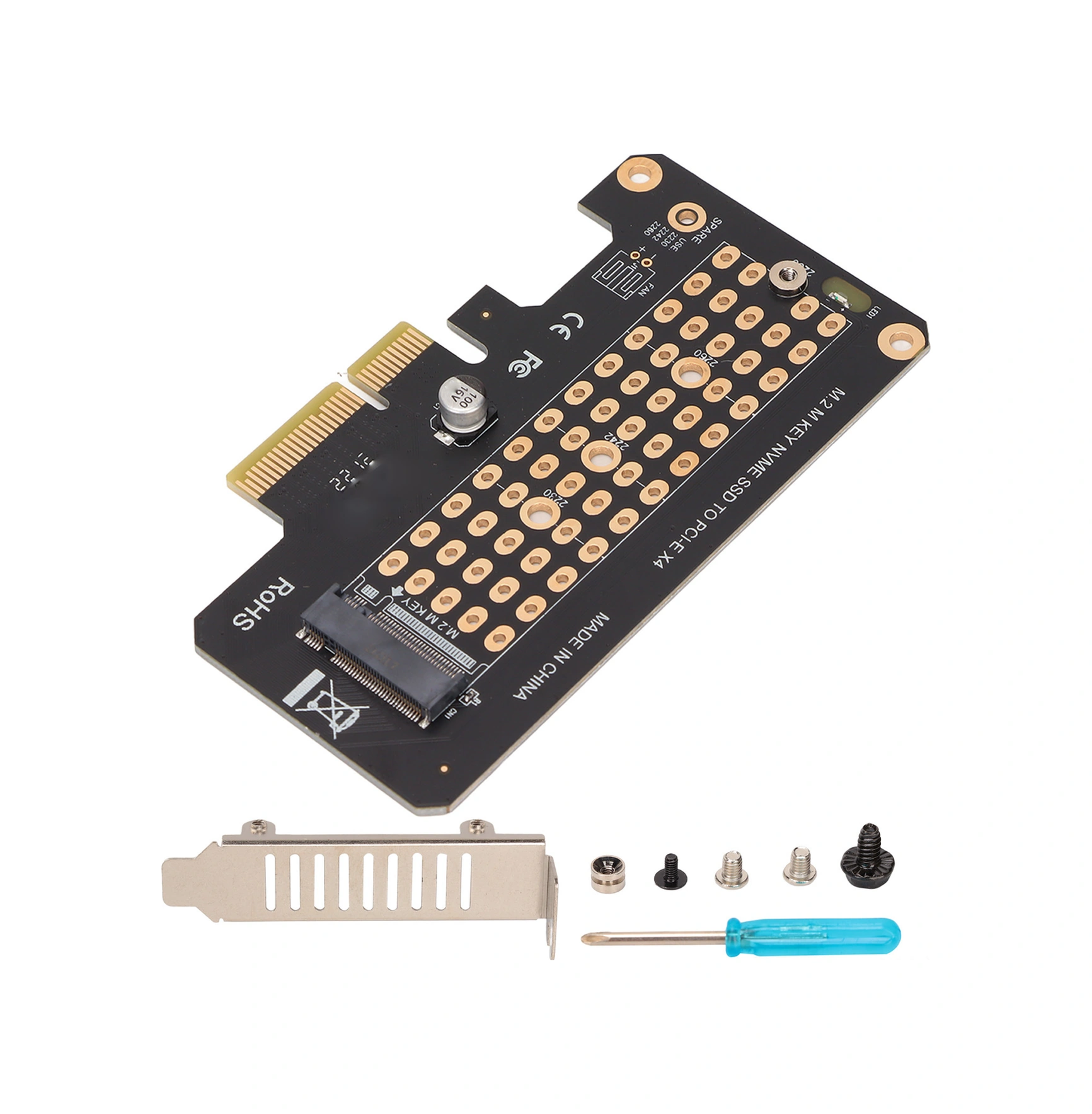 Xiyyadms M.2 Nvme M Key Ssd'den Pcıe 3.0'a X4 Donüştürücü Kartı - 32gbps Hız, 2230/2242/2260/2280 Destekli, Win/mac/linux Uyumlu, Yarı Yüksek Panelli Genişletme Kartı