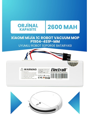 Xiaomi Mijia 1c Robot Vacuum Mop P1904-4s1p-mm Batarya 2600mah