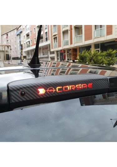 Opel Corsa D Karbon Arka Fren Stop Lambası Sticker
