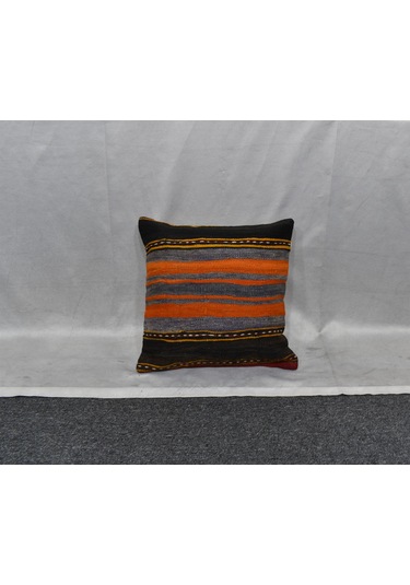 Zehra Abla Halı Yeni El Dokuma Dekoratif Kilim Kırlent Yastık Kılıfı 6459 Çok Renkli