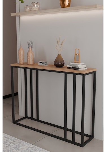 Metal Ayaklı Dresuar Dekoratif Raflı Dresuar Konsol Metal Dresuar 100 Cm Çam Metal Ayaklı Dresuar Dekoratif Raflı Dresuar Konsol Metal Dresuar 100 Cm Çam