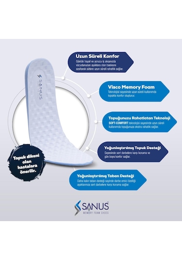 Sanus M900 Visco Memory Foam Anatomik Unisex Tabanlık