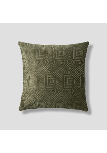 Sezyon Mira Desenli 45 45 Yeşil Kırlent Kılıfı Yeşil