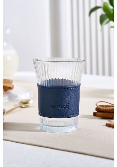 Karaca  Leather Cool Touch Latte Bardağı 210 Ml Lacivert