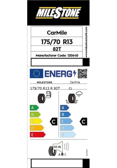 Milestone 175/70 R13 82T Carmile Yaz Lastiği 2024