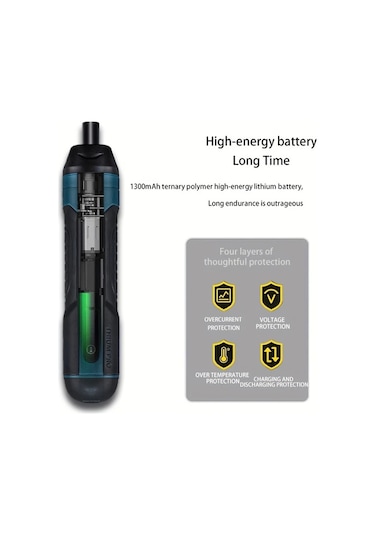 Honeybeeshop 3.6v Lityum Akülü Vidalama Seti Renk Kutusu 2 Parça Set 4 Tork Ayarlı Kablosuz Elektrikli Vidalama Makinesi