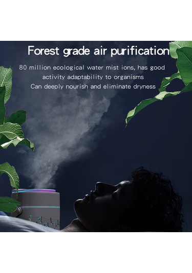 Samdoo Beyaz Usb Bluetooth Müzikli 1000ml Nemlendirici, Renkli Işık Ve Uçucu Yağ Dağıtıcı Fonksiyonu İle Odalarınızı Nemlendirin