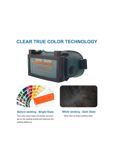 Güneş Enerjili Otomatik Kararan Kaynak Gözlüğü - Argon Kaynağı Ve Güçlü Işık Koruma, Şarj Edilebilir