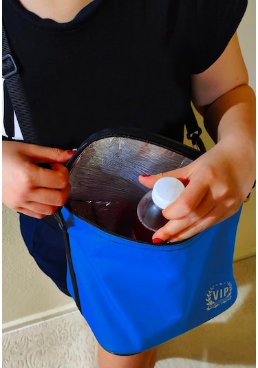 Vip Soğutucu Termos Çanta 11 L Plaj Tipi Buzluk Termos Mavi