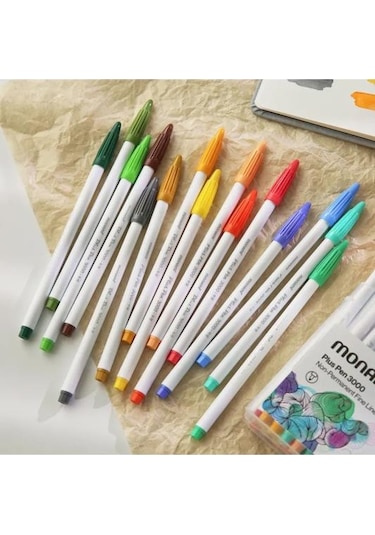 Monami 3000 Plus Pen Fine Liner Çizim Kalem Seti 48 Renk Kutulu Set Çok Renkli