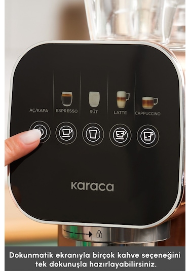 Karaca Mycaffee Barista S20 Entegre Süt Hazneli Otomatik Espresso Ve Latte Makinesi