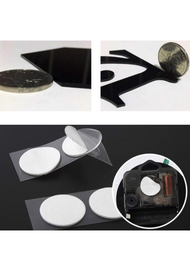 Sones Akrilik 3d Duvar Saati Kendin Yap Oturma Odası Yatak Odası Duvar Arka Plan Dekorasyonu Siyah Diğer