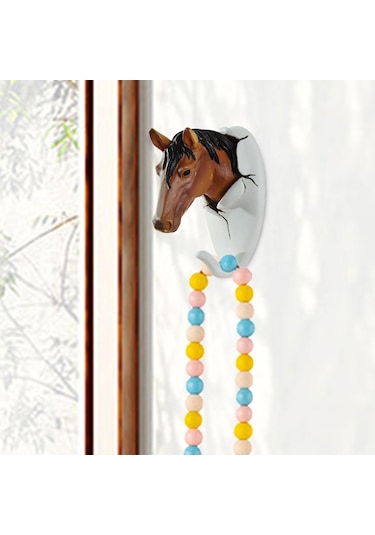 Suntek Alet Tutucu Havlu Askısı Havlu Çantası Bornoz Kancası At 6 x 7.5 x 11 CM Çok Renkli