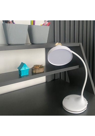 Buffer Dokunmatik 3 Farklı Led Işıklı Çalışma Masası Üstü Lamba -m11 Krem