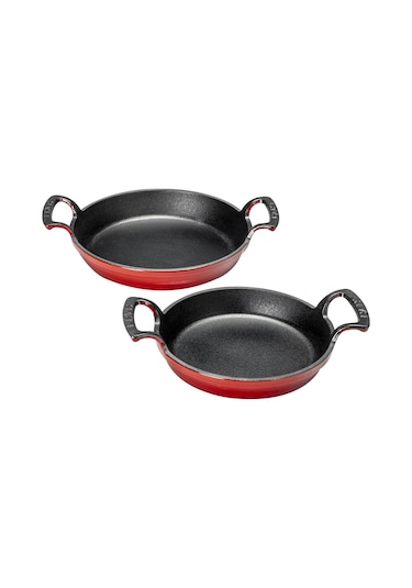 Lava 2 Parça Kırmızı Yuvarlak Sahan Seti