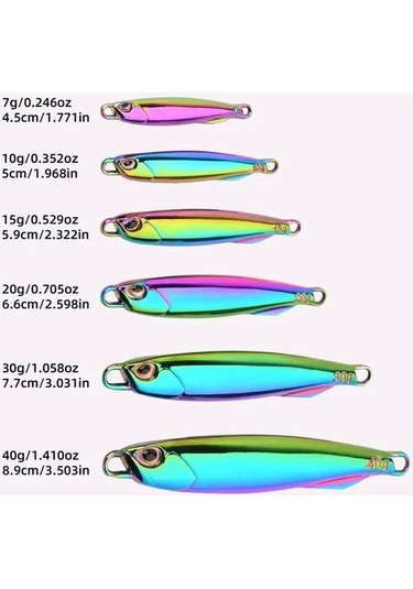 Tongxida 30/10 Adet Sıcak Metal Jigs Seti Balıkçırk Cazibesi 7g-60g Kaplam Shore Döküm 30 Adet Karışık Tip 15g
