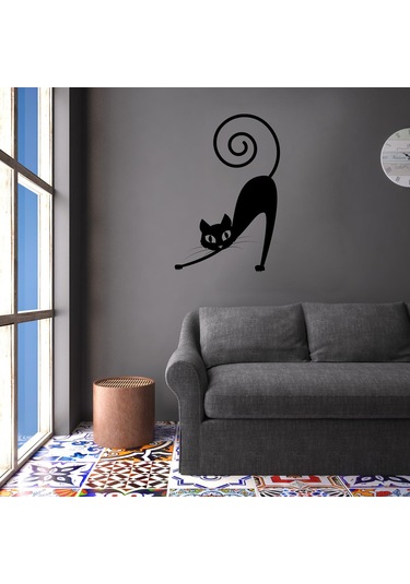 Folyo Sticker Kedi 100cm Uzunluk Karışık Renkli