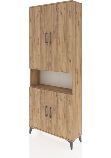 Arges Dolap 5 Raflı 4 Kapaklı 88x30x221 Çam-çam Çam