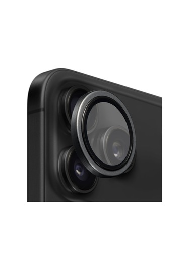 Buff Apple Uyumlu iPhone 17 Pro Max Metal Kamera Lens Koruyucu Black Siyah