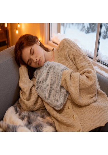 Dongjing 2000ml Sıcak Su Torbası, El Cebi İle Çıkarılabilir Gri