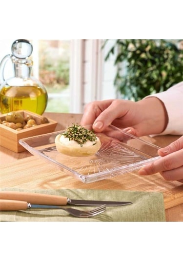 Paşabahçe 68307 Madlen Kare Tatlı Tabağı 2lı