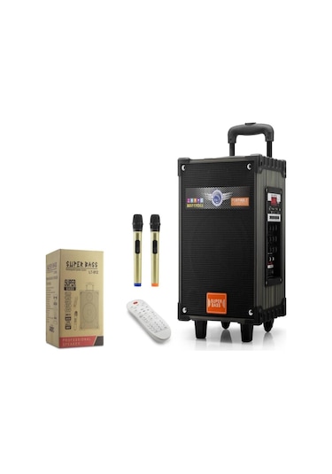 Luxury, Çift El Mikrofonlu Mevlüt Anfisi, Taşınabilir Ses Sistemi, Kareoke Ses Sistemi, Bluetooth Ses Sistemi