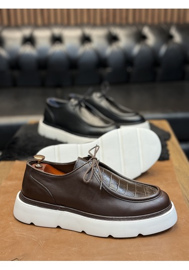 Erkek Loafer Ayakkabı %100 Deri Kahverengi
