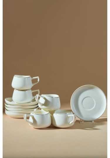 Karaca  Streamline Hole 6 Kişilik Kahve Fincan Takımı 80 ml