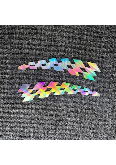 2p Otomobil Çıkartma Denetleyici Bayrağı F1 Yarış Jdm Yansıtıcı Dekorasyon Çizik Laser Reflective 14x3.5cm 1 Piece Set