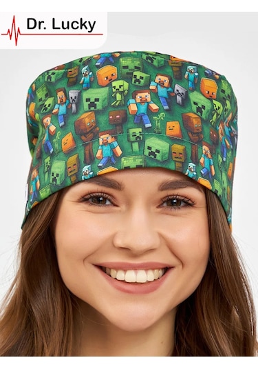 Dr. Lucky Minecraft Pamuklu Tıbbi Bone 339060062