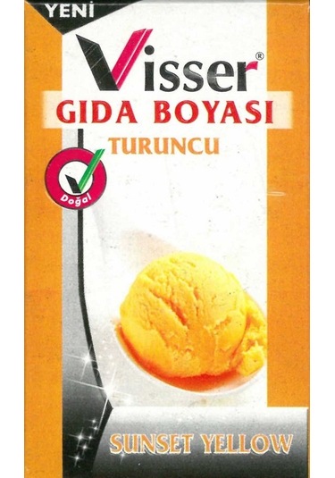 Visser Turuncu Toz Gıda Boyası Net 9 Gr.